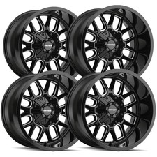 4 Mayhem 8107 Cogent 20x9 6x1356x5.5 0mm Blackmilled Wheels Rims 20 Inch