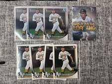 JACOB WILSON 2024 Bowman Mega Box Paper RC LOT OF 8 Athletics