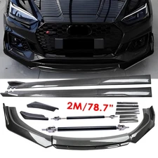 Carbon Fiber Side Skirt Rear & Front Bumper Lip Splitter For Audi RS3 RS5 RS6
