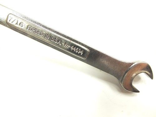 CRAFTSMAN TOOLS 7/16" COMBINATION WRENCH 12 POINT MADE IN USA - VA - 44694 - Picture 3 of 3