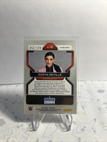 2022 Prizm WWE Sonya Deville Blue #/199 - Picture 3 of 4