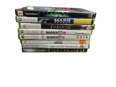 8-Game Lot Xbox 360 & PS2   Mass Effect, Fable III, Dead Space, Madden