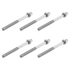 Drum Tension Rods M6 x 70mm for Bass Drum Hardware Parts Accessory Pack of 6