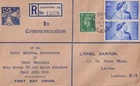 GB 'Lionel Barton' FDC: 1948 SILVER WEDDING + Stratford 16 Registered & CDS