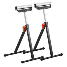2-Pack Folding Roller Stands, Adjustable 26.8 42.5 In. Height, Heavy-Duty with 1