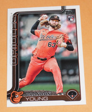 2025 Topps Update Brandon Young #US97 Base Rookie Card RC Baltimore Orioles. rookie card picture