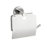 Wenko Toilettenpapierhalter M. Deckel Bosio GläNzend Edelstahl, WD-ACC S+K