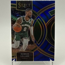 Damian Lillard #138 Blue Premier 2023-24 Panini Select Basketball NBA Bucks