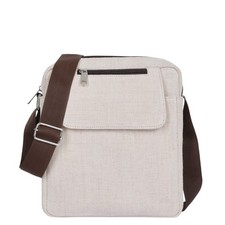 Hand Crafted Beige Canvas Handbags, Top-Handle Crossbody Tote Bag- Daily Use