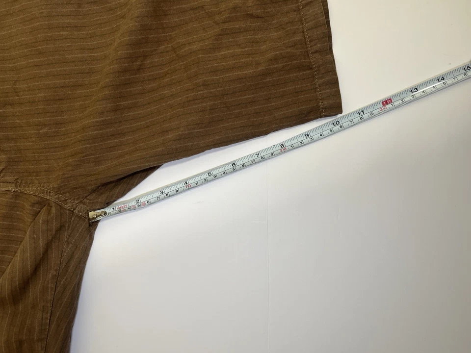 Y2K Converse Mens M Shorts Penstripe Embroidered Star Brown - Image 4 of 4