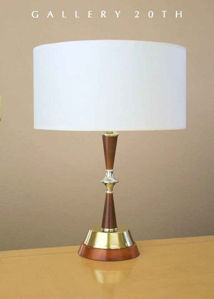 ¡COMO NUEVO! LÁMPARA DE MADERA MODERNA DANESA DE MEDIADOS DE SIGLO VINTAGE! THURSTON ERA 60s 50s MCM Foto 2 de 4