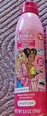 New BARBIE Kids Sunscreen Spray SPF 50 Broad Spectrum 5.5 oz, UVA/UVB,  SOLD OUT