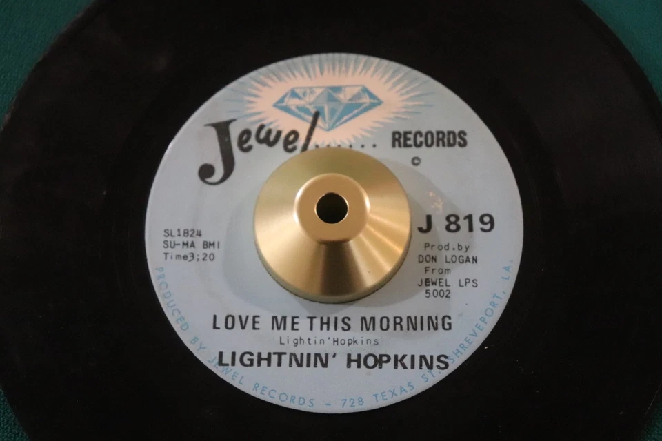 LIGHTNIN' HOPKINS Texas Blues 45 Rock Me Ma Ma / Love Me This Morning JEWEL 819 - Image 2 of 4