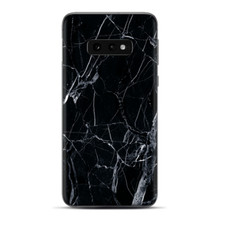 Skins Decal wrap for Samsung Galaxy S10e - Black Marble Granite White
