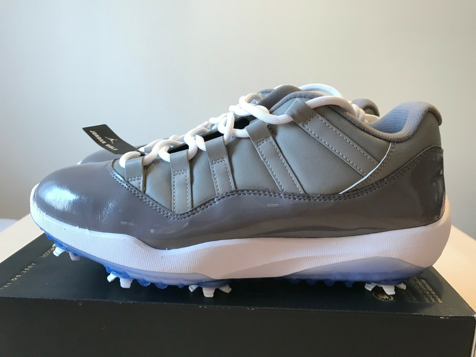 jordan 11 golf shoes cool grey