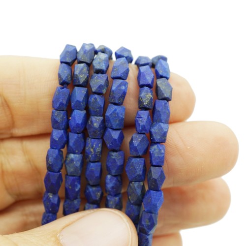 Lapis Lazuli Afghani Beads 4mm Faceted Rustic Genuine Lapis Gemstone (1685F583) - Picture 8 of 10