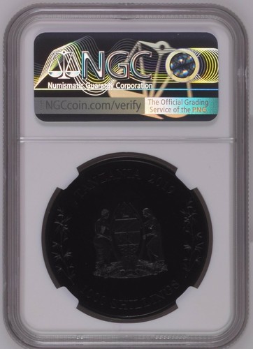 NGC PF70 Tanzania 2019 Nano Panda Silver Coin 1oz Black Coating - Picture 2 of 2