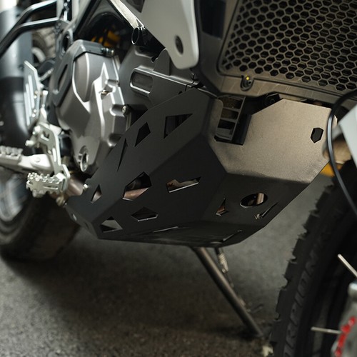 For 2022 2023 Ducati DesertX Desert X Black Aluminum Engine Guard Skid Plate kit - Picture 4 of 12