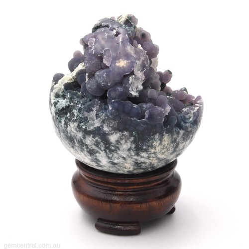Sphere 55mm Grape Agate 170g Gemstone Crystal Ball Natural Mineral Inc Stand - Picture 5 of 7