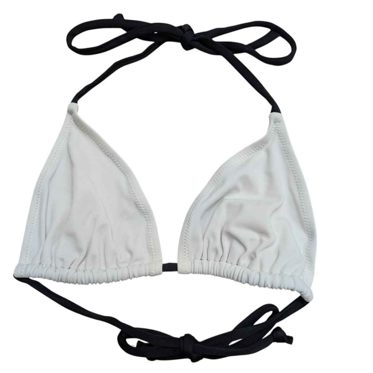 Solid & Striped Triangle Adjustable Halter Tie Bi… - image 1