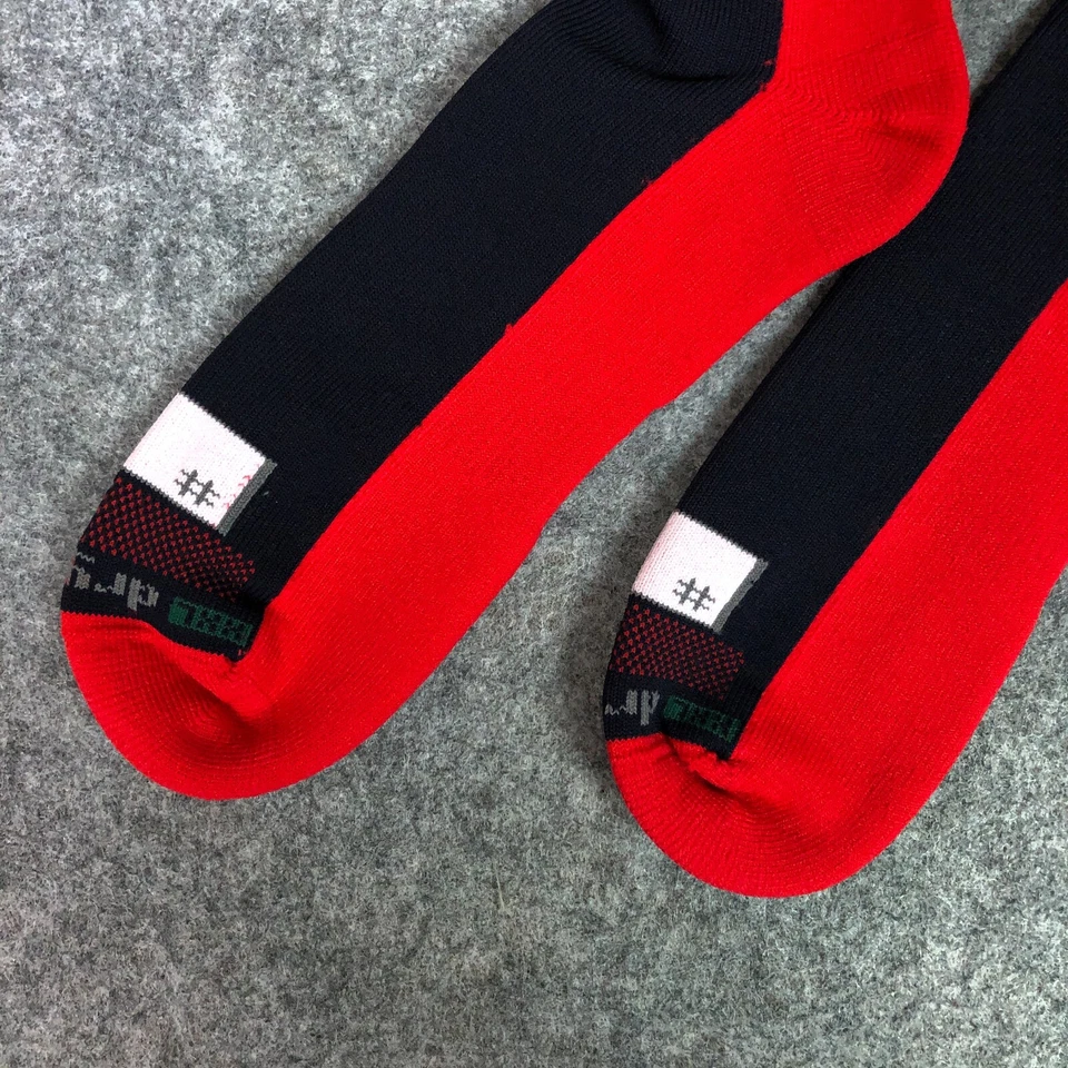 Meias masculinas Starter 2XL XXL preto vermelho par logotipo esportivo joelho alto logotipo academia - Imagem 4 de 4