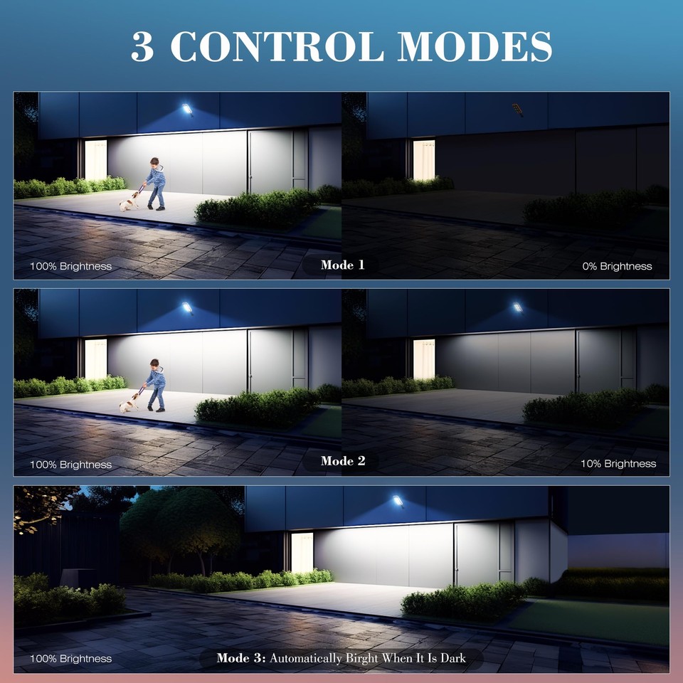 Solar Lights Outdoor Motion Sensor Light, 7000K Solar Street Lights