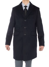 Luciano Natazzi Italian Mens Cashmere Ticket Pocket Top Trench Coat