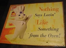 VINTAGE PILLSBURY DOUGHBOY SIGN bakery baking oven art dough boy pilsbury doe 