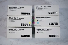 6 New OEM Savin 3350DNP,3360DNP Type 3360,  817157 (4570) Black inks