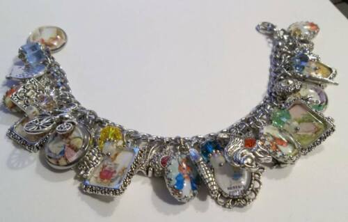 Classic Peter Rabbit Charm Bracelet Beatrix Potter Hand Crafted - Picture 1 of 8