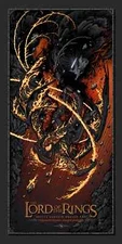 The Lord of the Rings Balrog Poster Giclee Print Art 12x24 Mondo Monsterpalooza