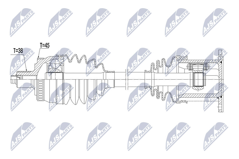 N.T.Y. NPW-AU-029.NTY Drive Shaft for AUDI - Image 7