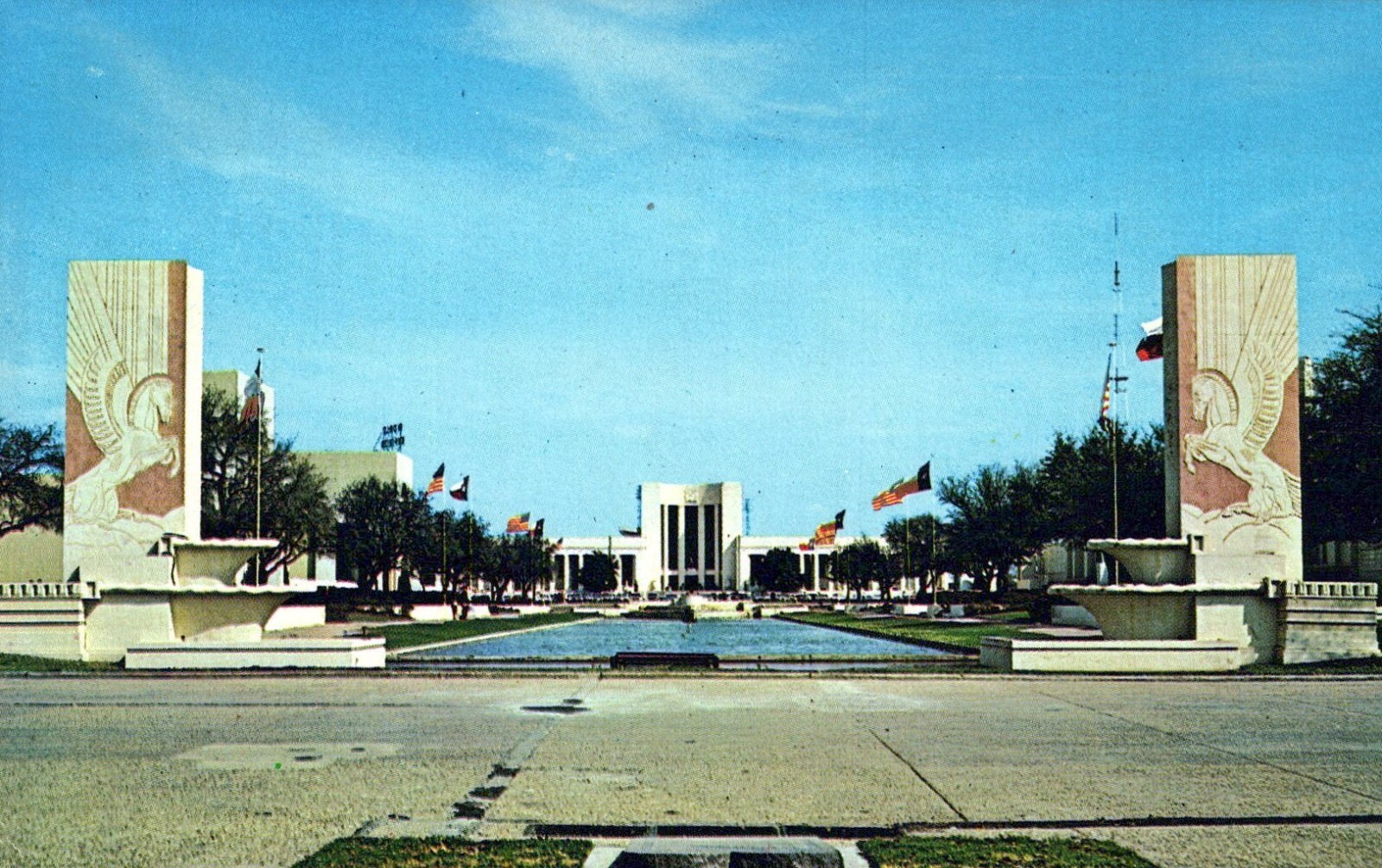 dallas-texas-fair-park-esplande-texas-hall-of-state-postcard-ebay