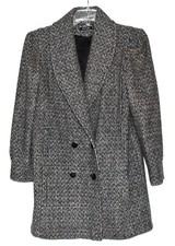 Vintage Karizma East Ltd Black Red & White Speckled Womens Db Jacket Size 8 Usa