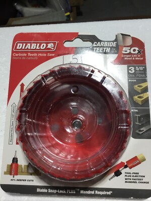 DIABLO DHS3625CT 3 5/8'' CARBIDE TEETH HOLE SAW BRAND NEW IN SEALED PACKAGE