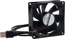 Usb Computer Fan For Laptop Router Cpu Cooling Quiet 1300Rpm Black 8025