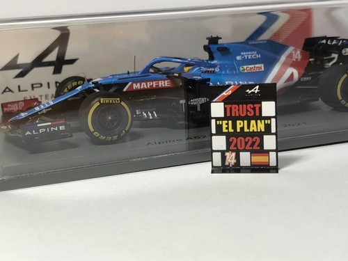 Pitboard 1:43/1:18(Pizarra F1) / Fernando Alonso (Alpine) 2021 TRUST "EL PLAN" - Imagen 1 de 6