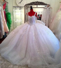 Pink Quinceanera Dresses Glitter Beaded Sweet 15 16 Party Prom Ball Gowns