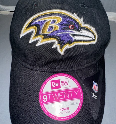 New Era 9Twenty Women's Cap NFL Baltimore Ravens Black Sideline Adjustable Hat