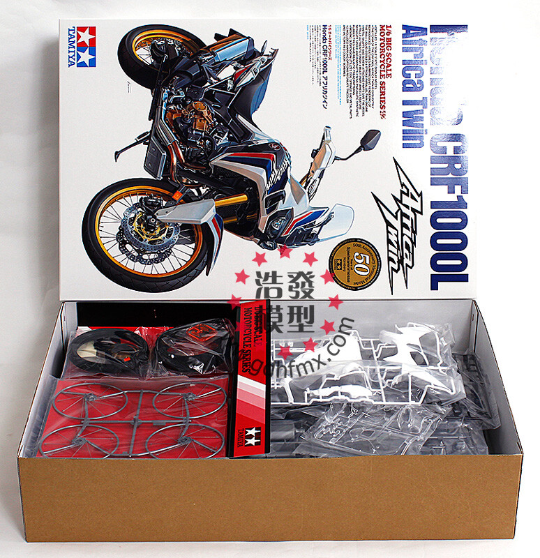 Tamiya 16042 1/6 Scale Model Motorcycle Kit CRF1000L Africa Twin