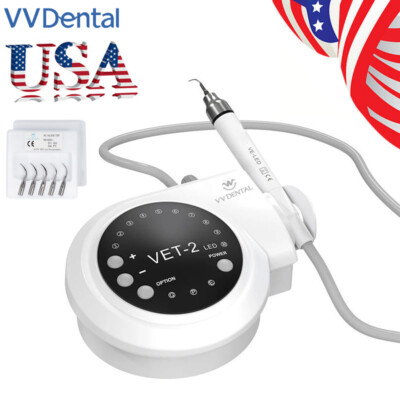 LED Dental Ultrasonic Piezo Scaler Handpiece 5*Tips Fit EMS Cavitron Woodpecker