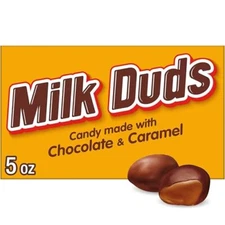 Milk Duds Chocolate Caramel Candy Pack of 12 Movie Treats 5 Ounce Boxes