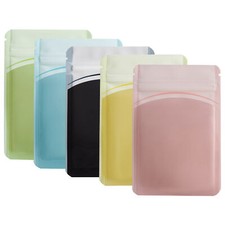 Variety of Colors for 100 Clear/Color Plastic Resealable Bags for Repacking