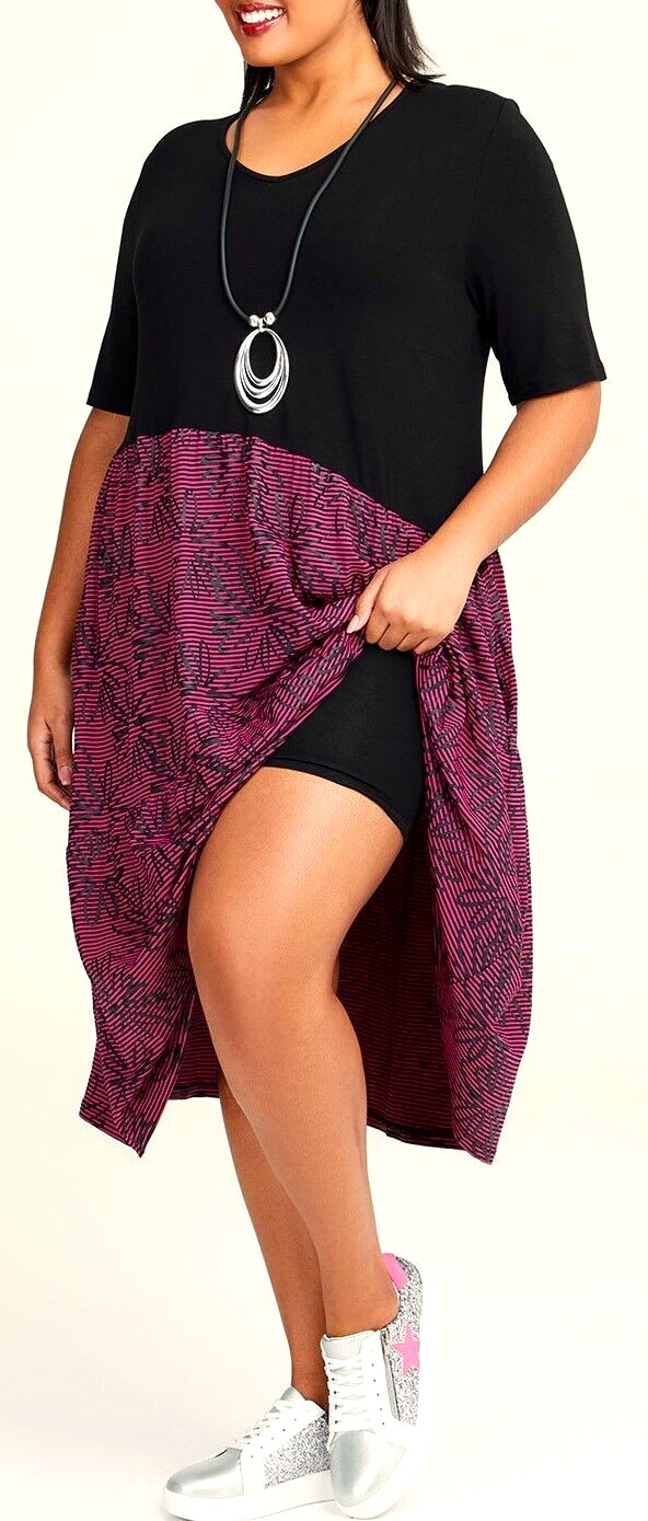 TS TAKING SHAPE plus size M / 20 Natural Stripe Floral Dress stretch NWT rrp$150 image 3