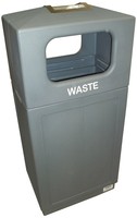 Forte Products 8002156 Hooded Top Waste Can With Ashtray, 21.5 L X 14.5 W X H, Forte Products 8002156 Hooded Top Waste Can With Ashtray, 21.5 L X 14.5 W X H,