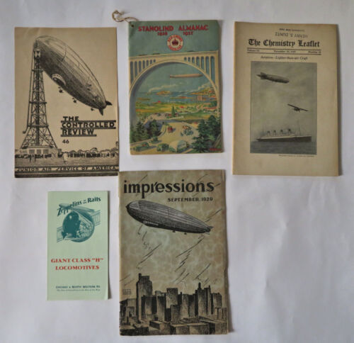 Lot de livrets promotionnels Zeppelin Ephemera almanachs périodiques années 1920-40 x 5 articles - Photo 1 sur 13