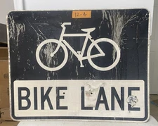Authentic DOT Road Highway Bicycle Sign Bike Lane 24"x30" 12-4