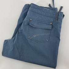 SO. Crop Pants, Women, Size 9, Blue, Contrast Stitch Tie Cuff