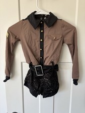 child military costume with sequins and spandex Weissman style 11742 IC.