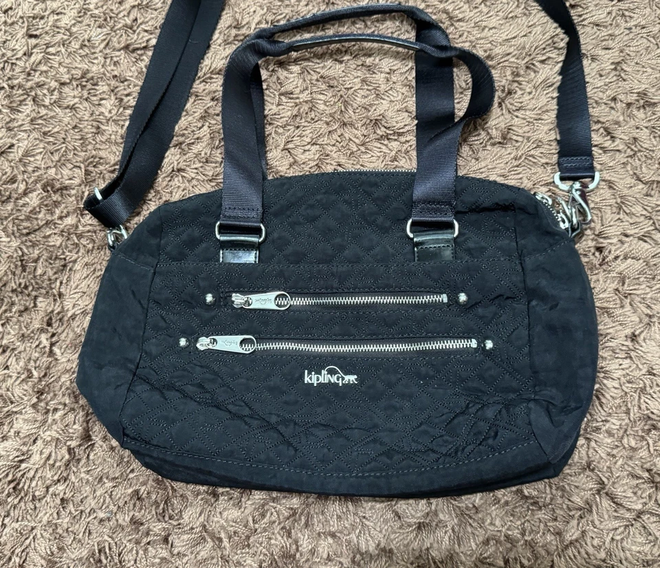 Bolso Bandolera/Hombro Acolchado Negro Kipling HB7065-085 - Excelente Estado Foto 3 de 4